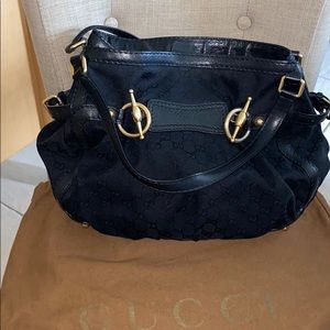 Vintage Gucci logo unstructured tote bag